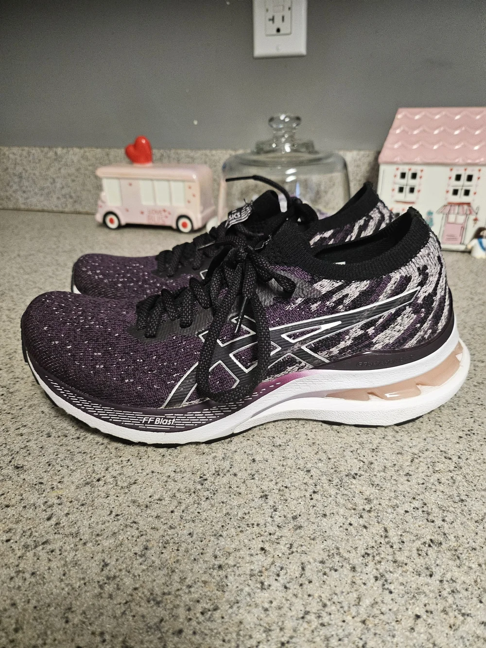 ASICS Women's Purple Knit Running Shoes
